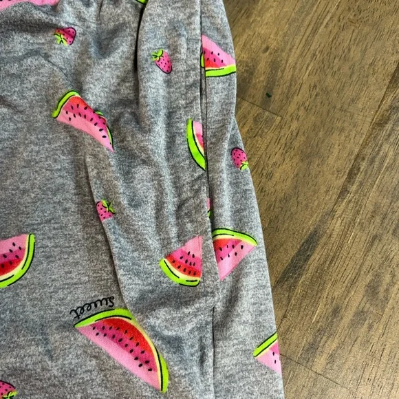 Joyspun Gray and Pink Pajama Set Watermelon Print, women’s XL - Picture 7 of 9